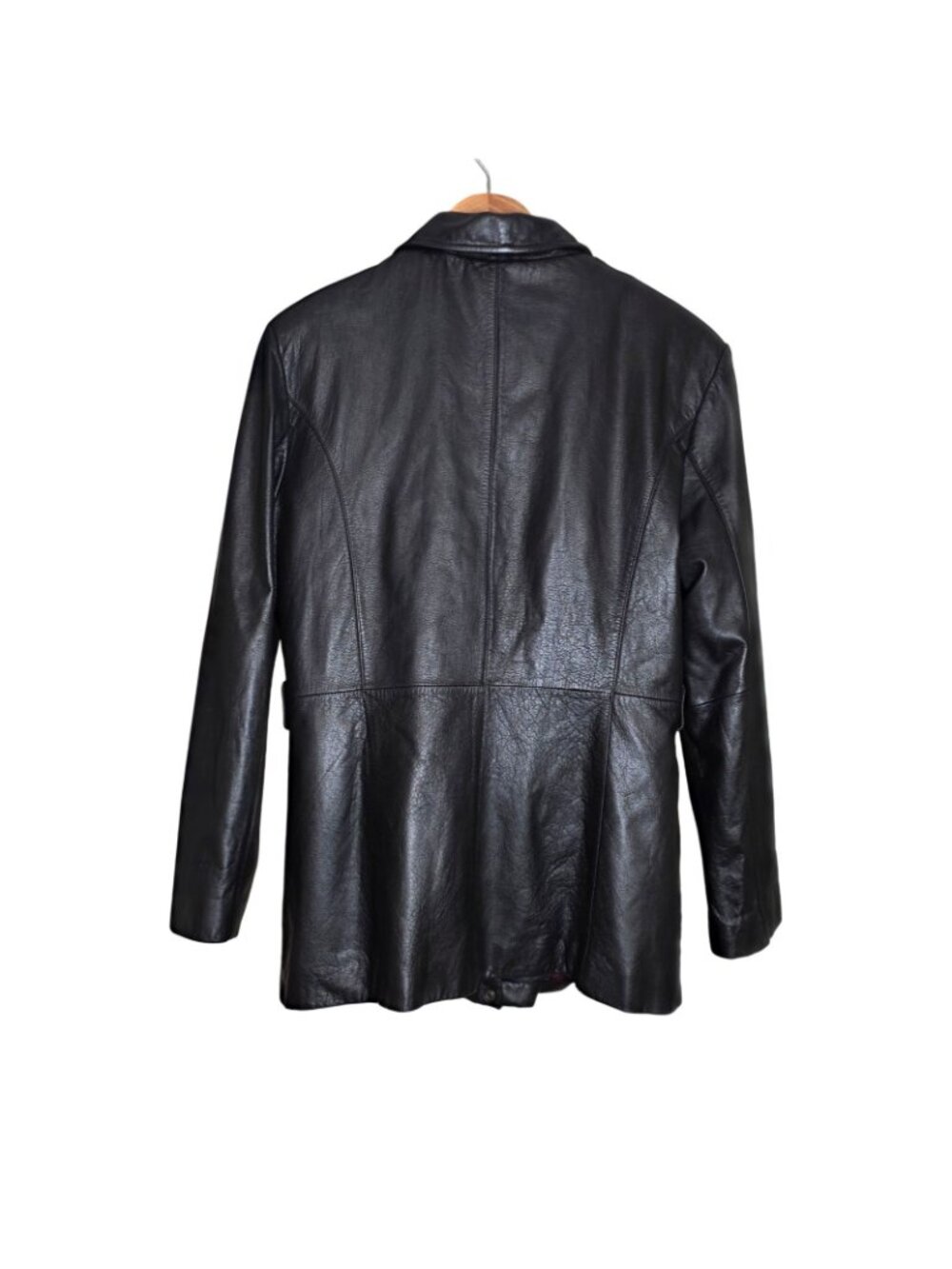 Women's - Wilson Black Leather Zip Up Jacket, Size Large - Picture 7 of 10